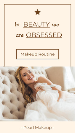 Makeup Routine Blog Ad Instagram Story Design Template