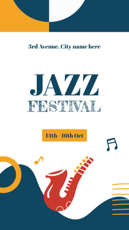 Designvorlage Jazz Festival Ads für Instagram Story