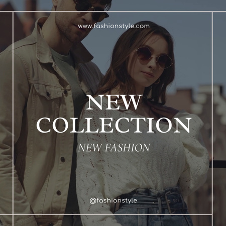 Fashion Collection Ads with Stylish Couple Animated Post – шаблон для дизайна