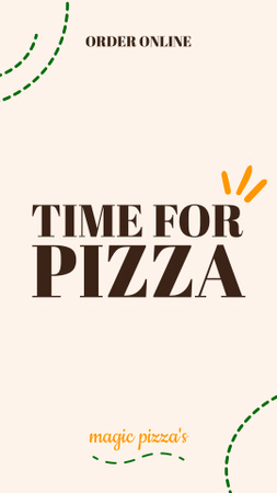 Ontwerpsjabloon van Instagram Story van Tijd voor pizzaadvertenties