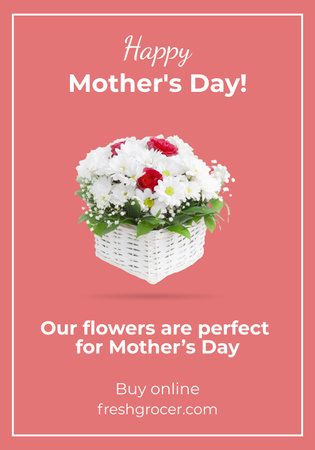Flowers on Mother's Day Poster 28x40in Design Template