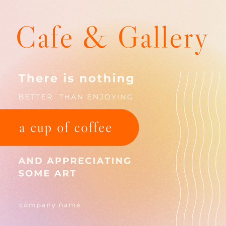 Kavárna A Galerie Propagace Instagram Šablona návrhu