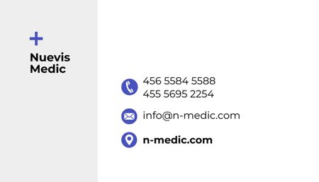 Medical Clinic Ad with Cross Pattern Business Card US Design Template