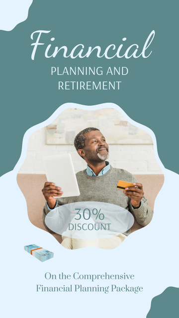 Financial Planning Package for Retirement Instagram Video Story Design Template