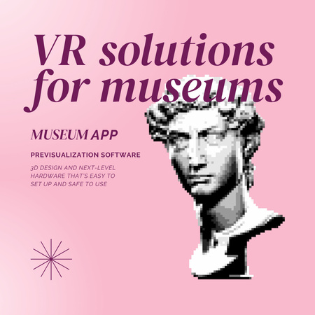 Virtual Museum Ad Animated Post Design Template