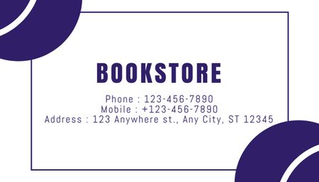 Template di design Bookstore's Best Offers Business Card US