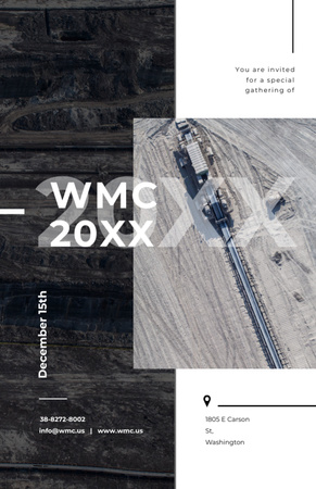 Tarlada Çalışan Traktör Ve WMC Etkinlik Anonsu Invitation 5.5x8.5in Tasarım Şablonu