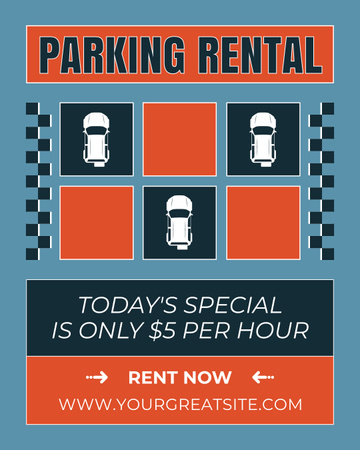 Special Offer Parking Rates Today Instagram Post Vertical Design Template