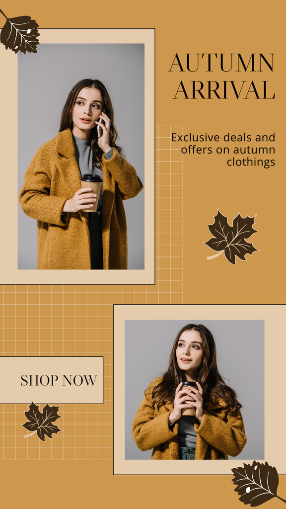 Autumn Wear Collection for Women Instagram Story Design Template