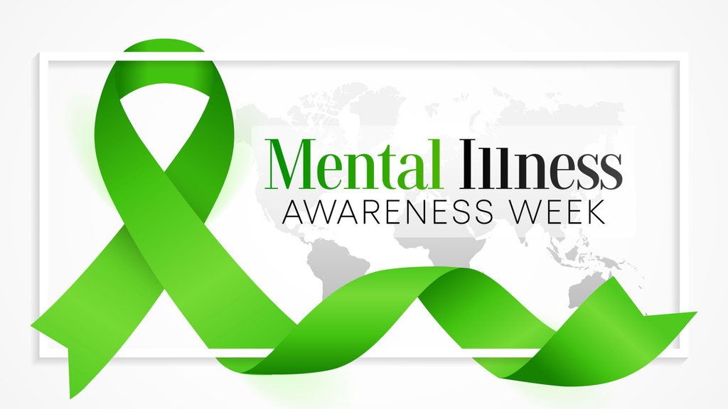 Announcement of Week Against Mental Illness Zoom Background Design Template
