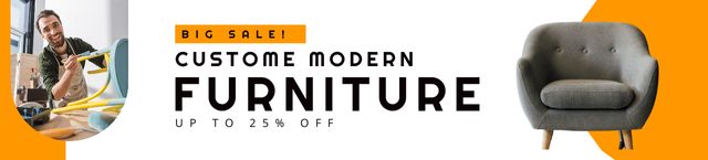 Modèle de visuel Announcement of Big Sale of Craft Furniture - Ebay Store Billboard