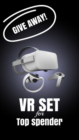 VR Set Promotion Instagram Story Design Template