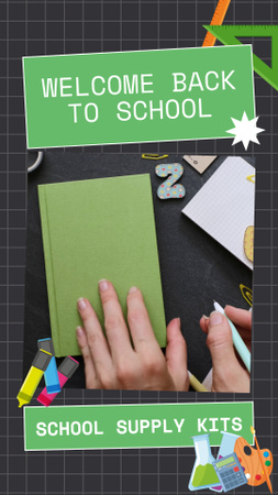 Various School Supply Kits Offer Instagram Video Story Design Template
