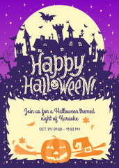 Enchanting Halloween Karaoke Night In Purple