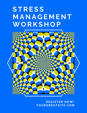 Stress Management Workshop Announcement Poster 8.5x11in Design Template