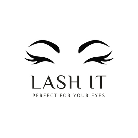 Template di design Eyelash Salon Ad Logo 1080x1080px