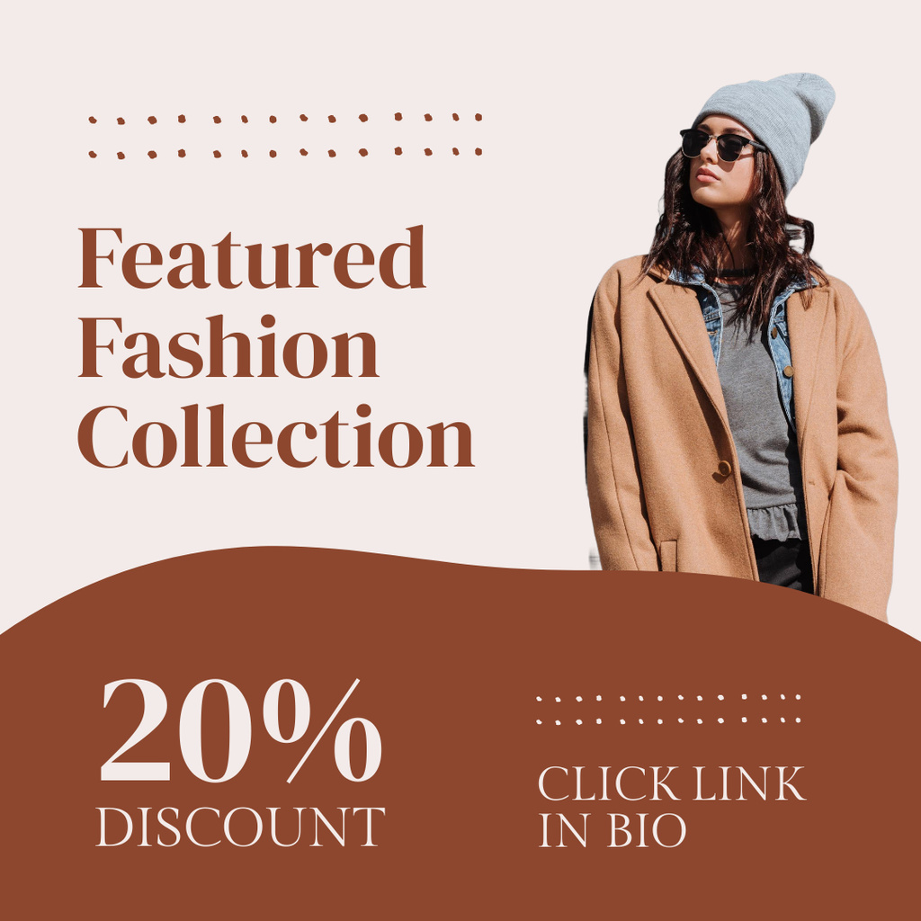 Female Fashion Clothes Sale with Discount Instagram Design Template