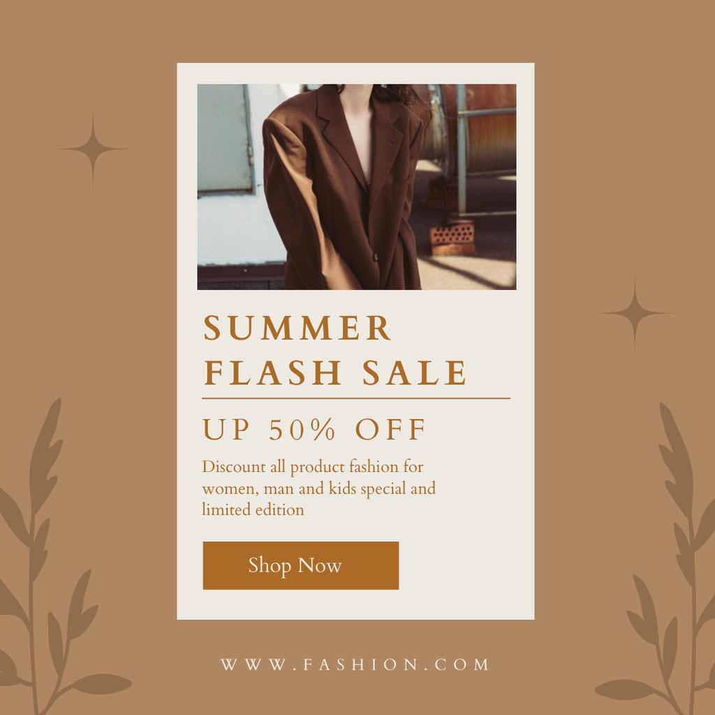 Summer Flash Sale of Women’s Clothing Instagramデザインテンプレート