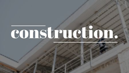Construction Services Advertising Business Card US – шаблон для дизайна