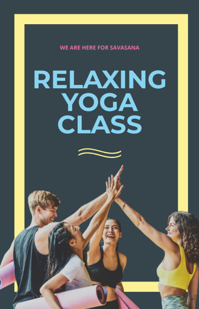 People exercising at Yoga Class Flyer 5.5x8.5in Design Template