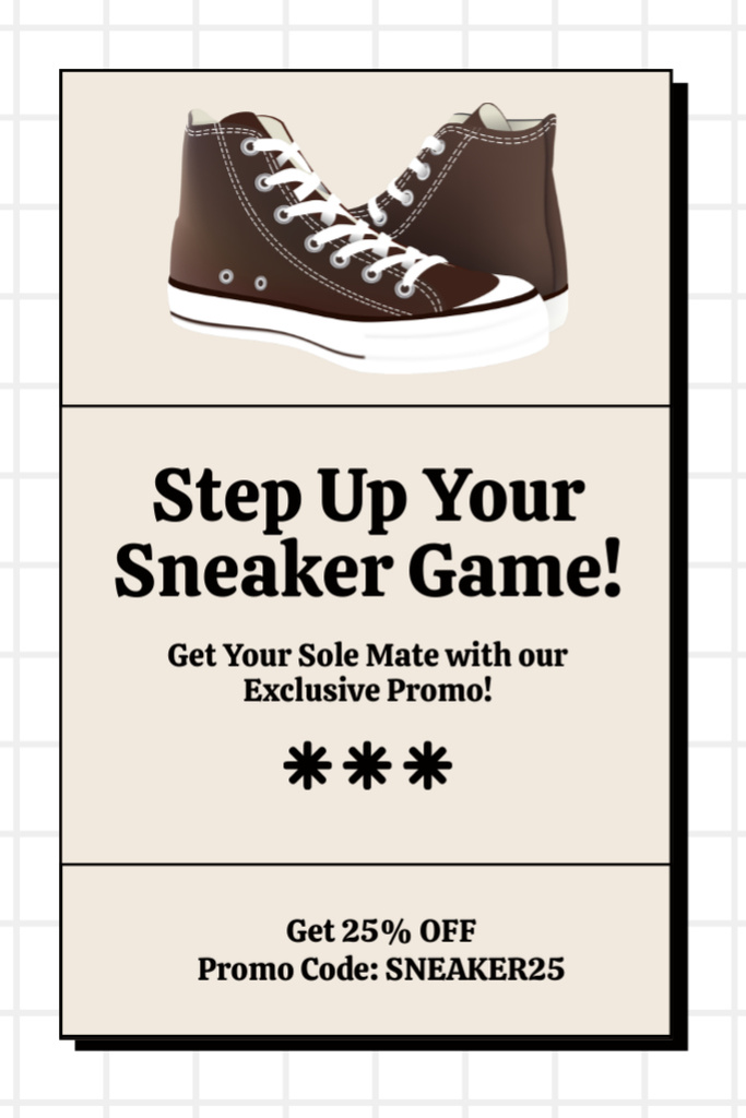 Plantilla de diseño de Special Offer of Sneakers Sale Tumblr 