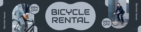 Kerékpárkölcsönzés városi túrákhoz Ebay Store Billboard tervezősablon