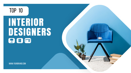 Designvorlage Top Interior Designers Ad für Youtube Thumbnail