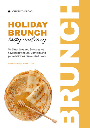 Holiday Brunch Invitation Poster A3 Design Template