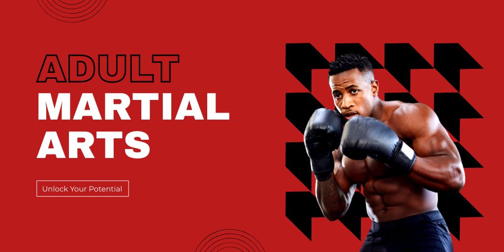 Martial Arts For Adults Promo Twitter – шаблон для дизайна