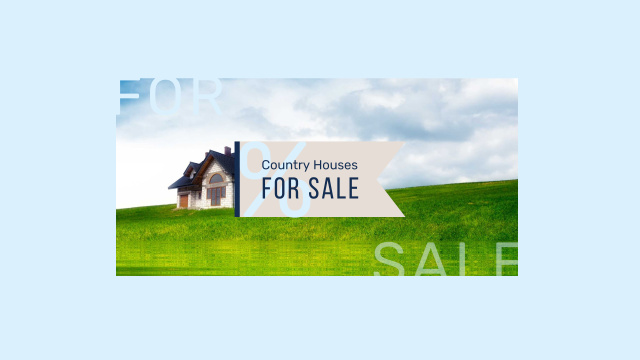 Real Estate Sale with Small Cabin in Country Landscape Youtube Design Template