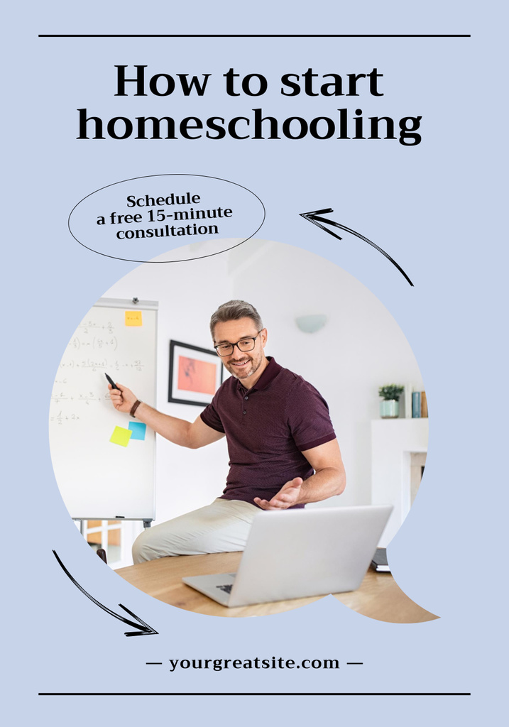 Template di design Dynamic Homeschooling Programs Offer Poster 28x40in