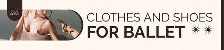 Ontwerpsjabloon van Ebay Store Billboard van Offer of Clothes and Shoes Sale for Ballet