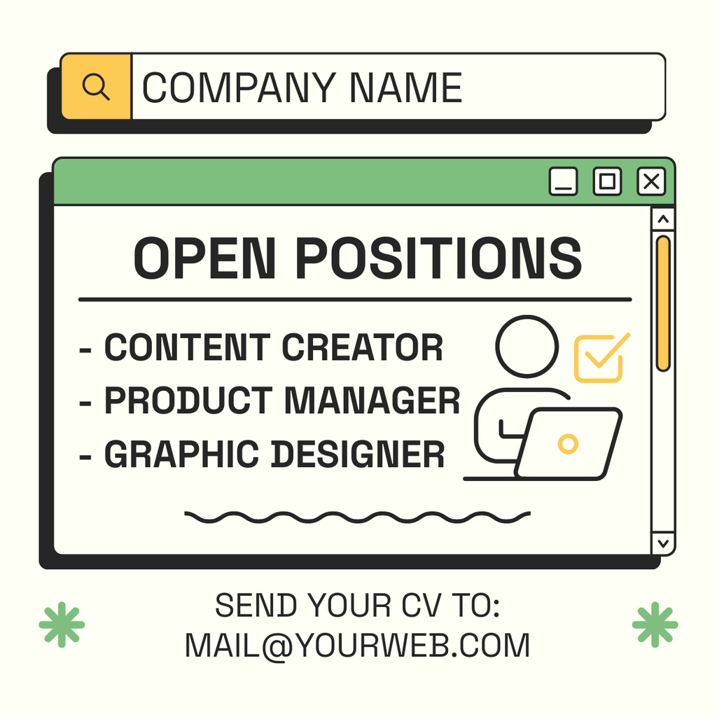 Positions of Content Creator and Manager are Open LinkedIn post Modelo de Design
