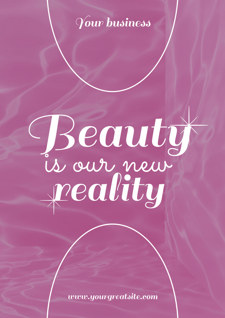Beauty Inspiration on Pink Bright Pattern Poster Πρότυπο σχεδίασης