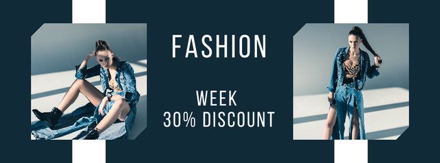 Fashion Collection Sale with Stylish Woman Facebook coverデザインテンプレート