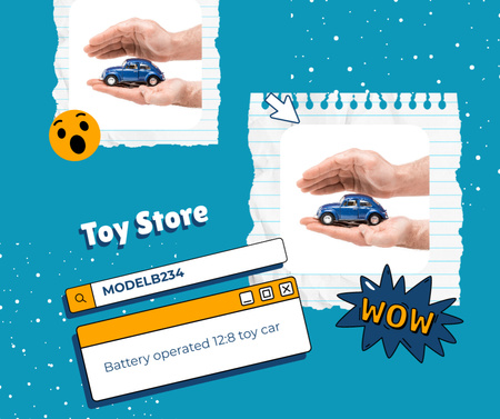 Sale of Toy Model Cars Facebook Design Template