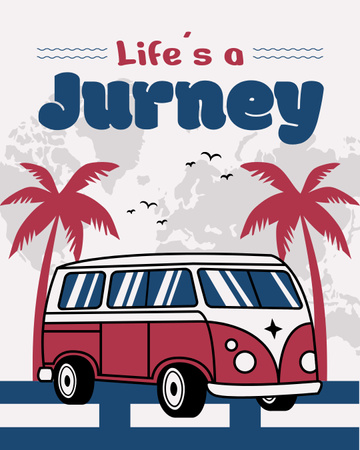 Quote about How Life is a Journey Instagram Post Vertical Design Template