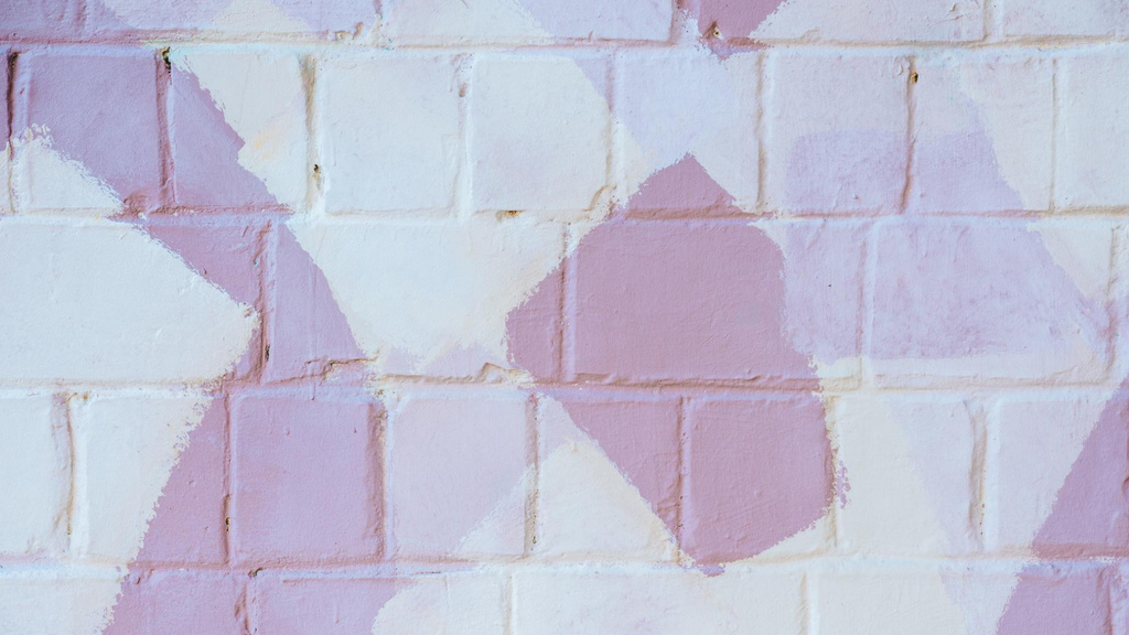 Plantilla de diseño de Brick wall with spots of Pastel Colors Zoom Background 