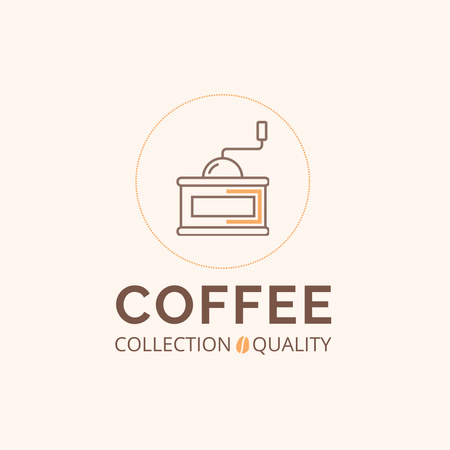 Modèle de visuel Lovely Cafe Ad with Coffee Grinder And Slogan - Logo 1080x1080px