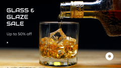 Glassware Discount Offer with Pouring Drink