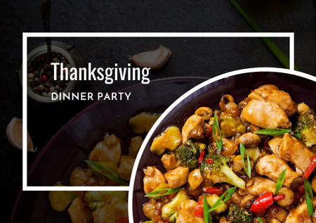 Plantilla de diseño de Mouthwatering Roasted Turkey for Thanksgiving Dinner Party Flyer A5 Horizontal 