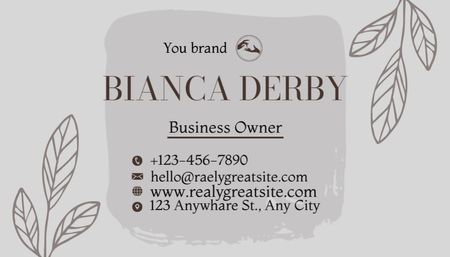 Company Owner Contact Information Business Card US Design Template