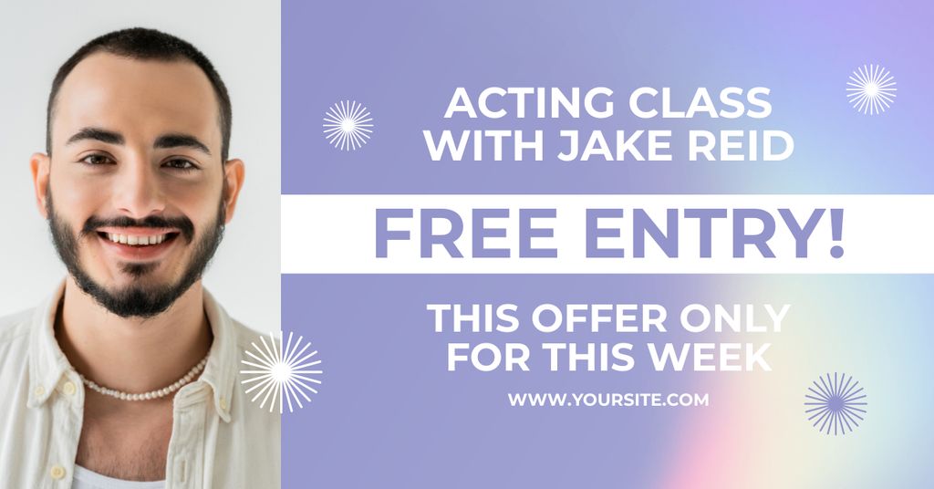 Free Class from Young Actor Facebook AD – шаблон для дизайна