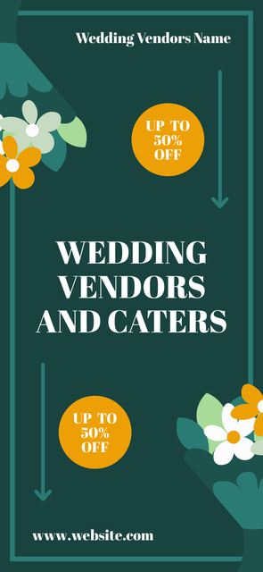 Designvorlage Offer Discounts on Services of Wedding Vendors and Caters für Snapchat Geofilter