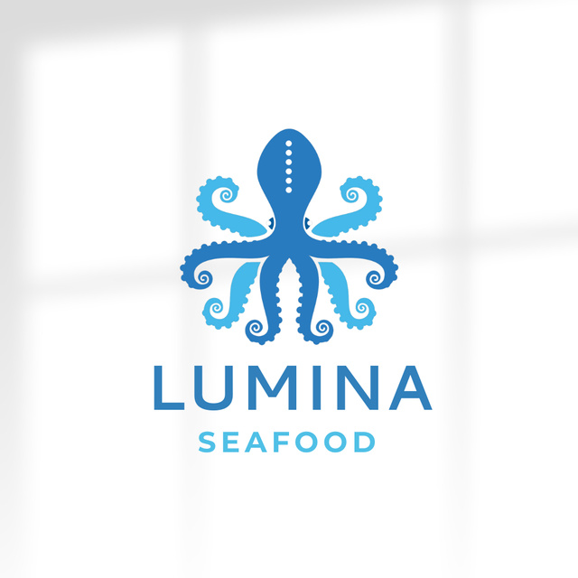 Szablon projektu Exclusive Seafood Dishes With Octopus For Restaurant Promotion Animated Logo