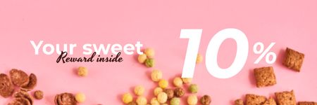 Cereals Offer in pink Email header Πρότυπο σχεδίασης