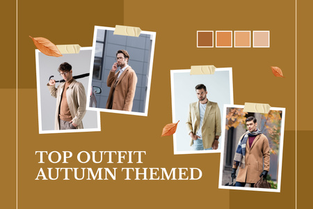 Top Outfit Autumn Themed Mood Board Mood Board – шаблон для дизайна