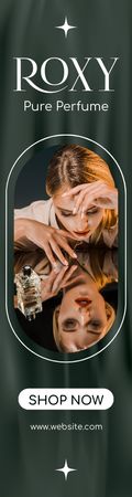 Platilla de diseño Perfume Ad with Gorgeous Woman Skyscraper
