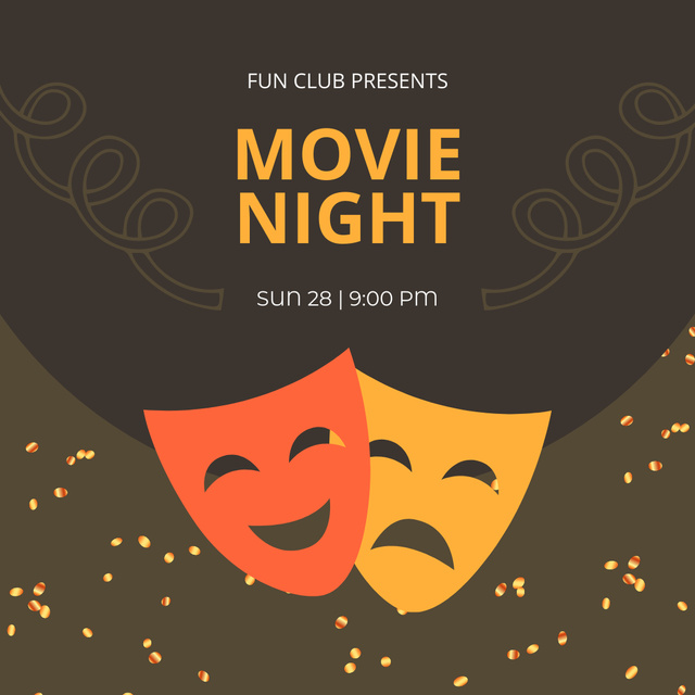 Movie Night Event  Instagram Modelo de Design