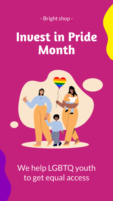 Cute LGBT Family Instagram Story Design Template